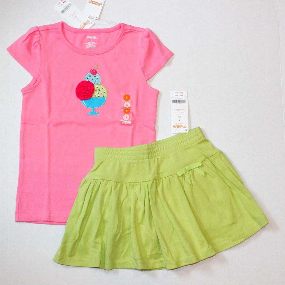 NWT Gymboree size 5 top skirt skort Ice Cream Sweetie